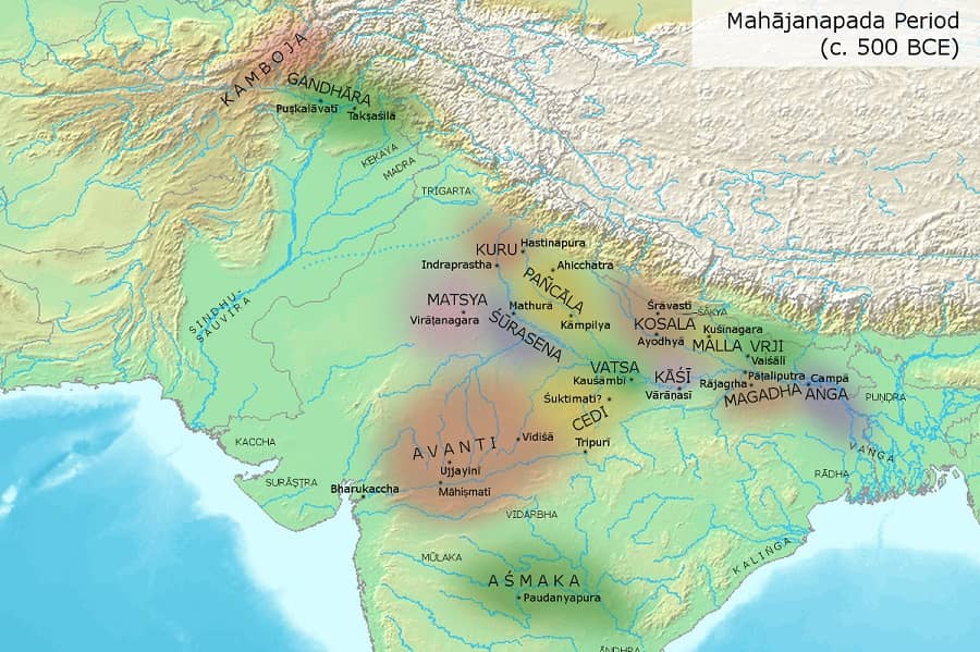 16 Mahajanapadas and their capitals taxila university gandhara kamboja