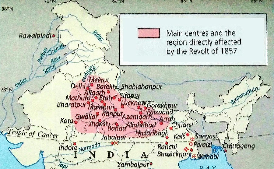 leaders of revolt of 1857 in india