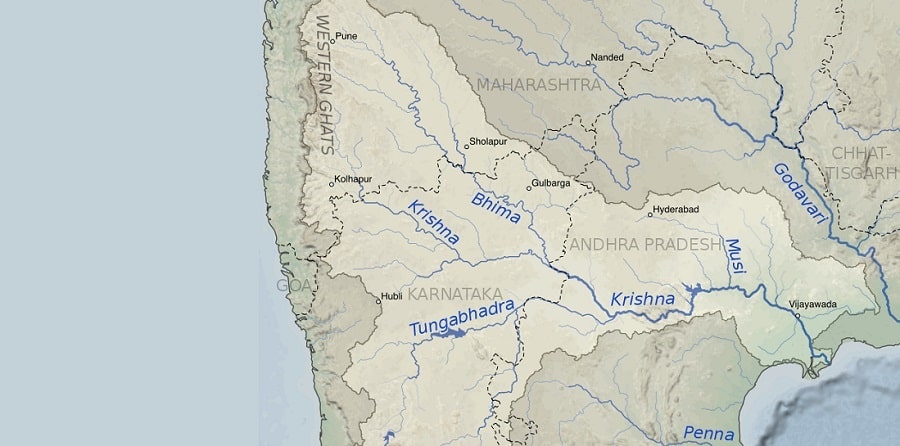 Krishna river map