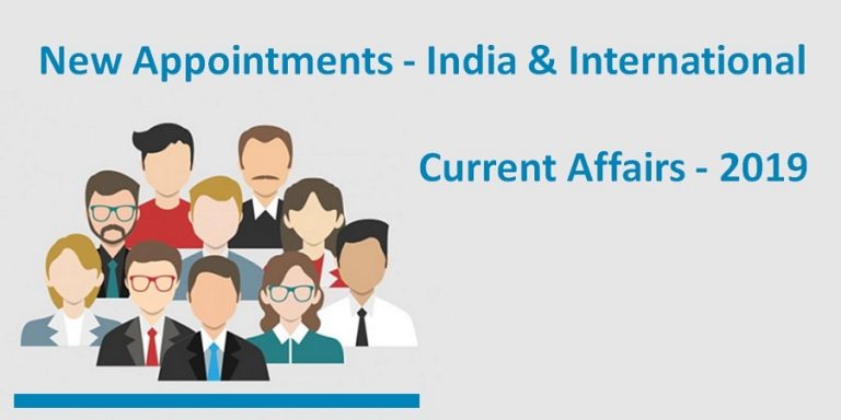 New Appointments Current Affairs 2019 5287
