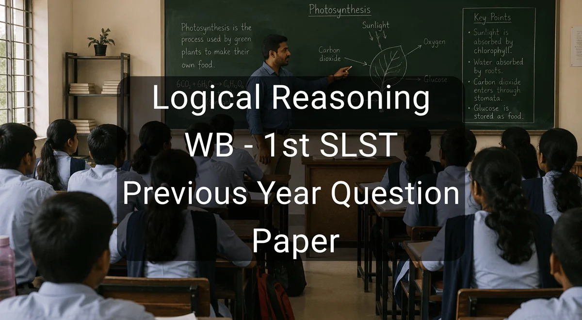 Logical Reasoning WB - 1st SLST 2026 (Group: C) Previous year question paper